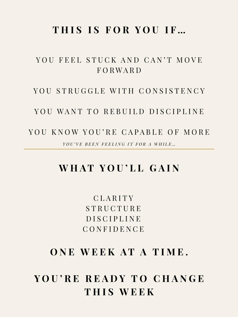 Get Your Life Together This Week | Weekly Reset Planner & Habit Tracker (Digital Download) image 3