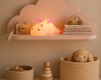 Baby Dragon Night Light/Fairy Dinosaur LED Night Light – USB Rechargeable Silicone Baby Lamp | Original Newborn Gift