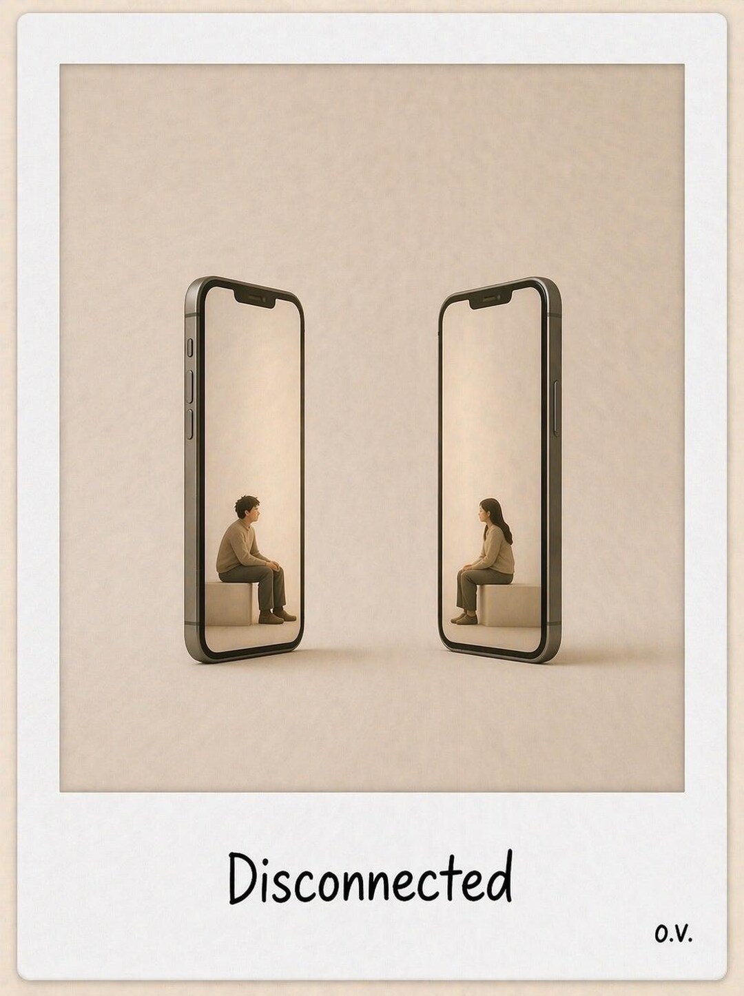 Disconnected Print, Minimalist Poster, Digital Connection Concept ...