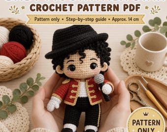 Baby Michael Jackson Crochet PDF Pattern Tutorial Amigurumi (Digital Download)