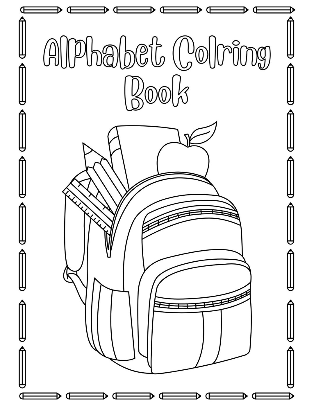 Alphabet Coloring Book- Preschool & Kindergarten - Etsy