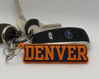 Denver 3D Printed Keychain
