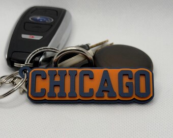 Chicago 3D Printed Keychain