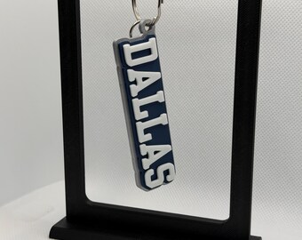 Dallas 3D Printed Keychain