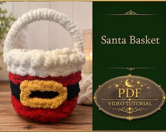 Chunky Yarn Santa Basket Tutorial Confident Beginner Level