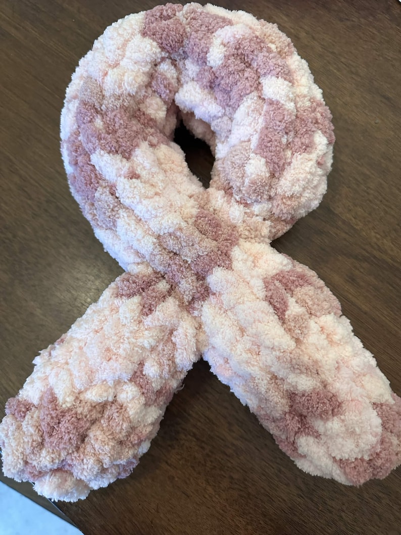 Chunky Yarn Hand Knit Awareness Ribbon Pattern PDF | Beginner Finger Knitting Tutorial | Digital Download image 2