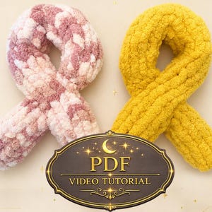 Chunky Yarn Hand Knit Awareness Ribbon Pattern PDF | Beginner Finger Knitting Tutorial | Digital Download image 1