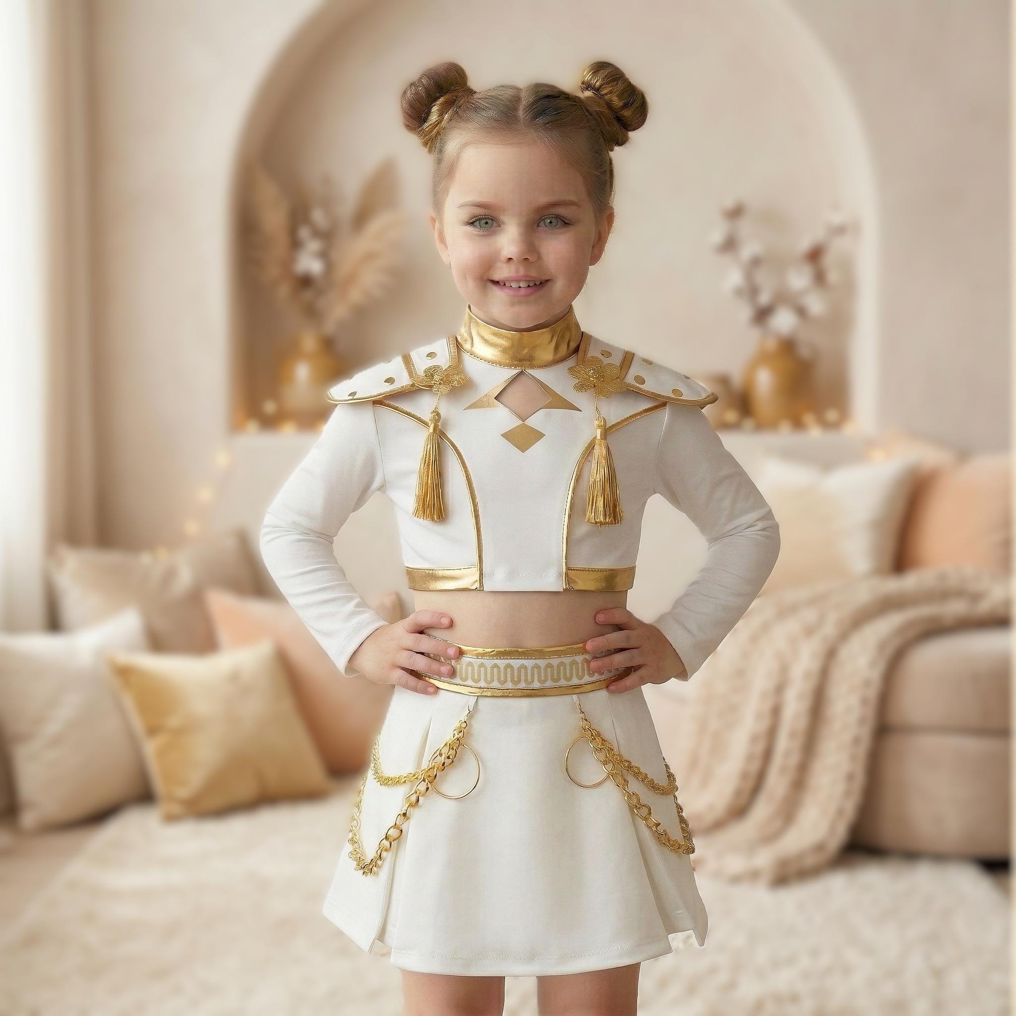 gold dress dance costume Gold Tiger Print Tango Dress main image 1