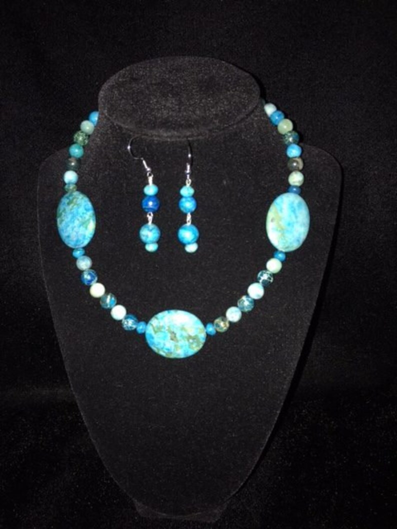 Ocean Blue Agate /& Jasper Set