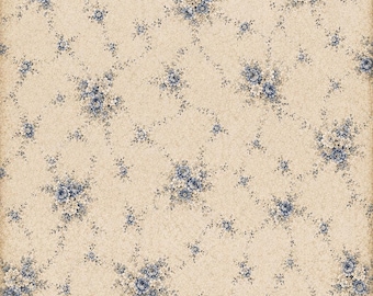 Rice paper for decoupage - Vintage floral wallpaper pattern detail A4