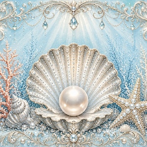 Rice paper for decoupage - Opulent underwater treasure tableau A4