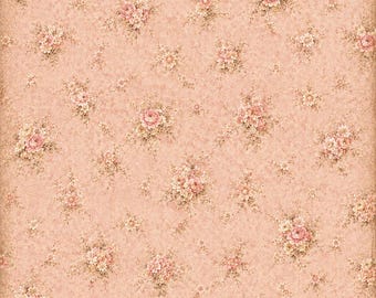 Rice paper for decoupage - Vintage floral wallpaper elegance A4
