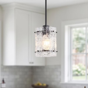 Modern Glass Pendant Lights for Kitchen Island, Water Ripple Globe Hanging Light Fixture, glass chandelier light, Dining room pendant light