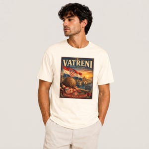 Vatreni Crveno I Bijelo Zauvijek T-shirt | Croatia Football Vintage Poster image 3