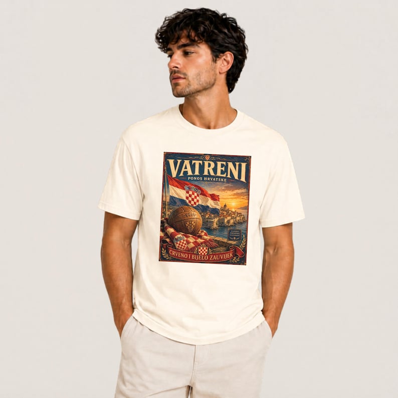 Vatreni Crveno I Bijelo Zauvijek T-shirt | Croatia Football Vintage Poster image 3