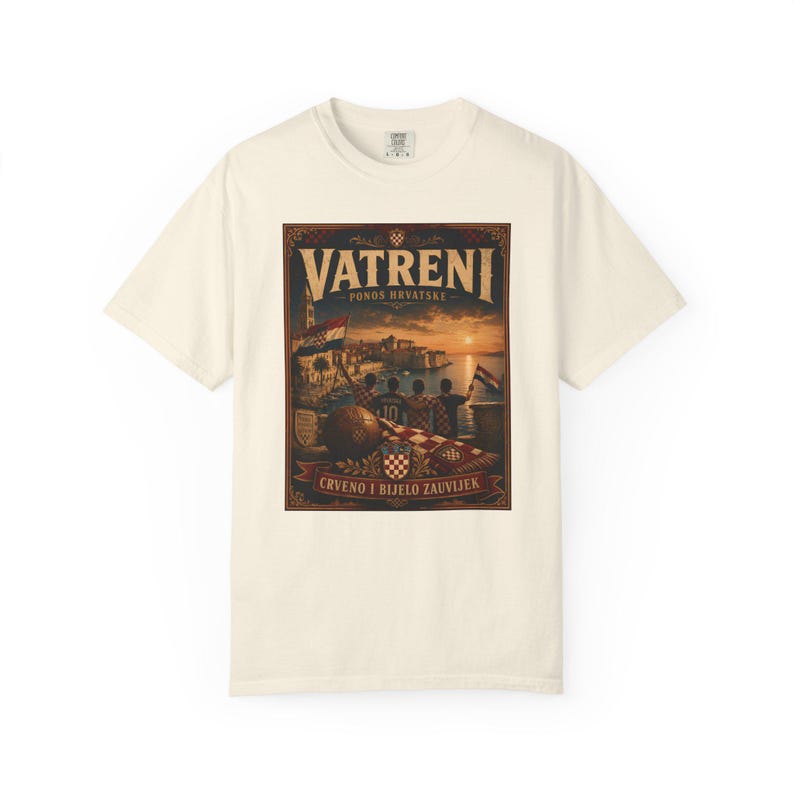 Vatreni Vintage Poster Croatia Football Shirt image 8