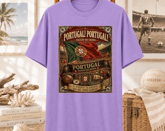 Portugal Fußball Retro T-Shirt | Ausgewählte das Quinas Vintage Graphic Tee