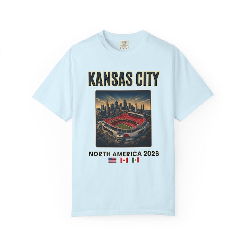 Kansas City Fußball-Shirt, Nordamerika 2026 Reise-T-Shirt, Football City Grafik-Shirt, Spieltag Fan T-Shirt, Retro Stadion T-Shirt Bild 14