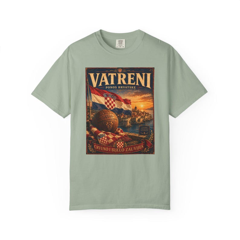 Vatreni Crveno I Bijelo Zauvijek T-shirt | Croatia Football Vintage Poster image 11