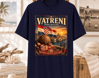 Vatreni Crveno I Bijelo Zauvijek T-Shirt | Kroatien Fußball Vintage Poster