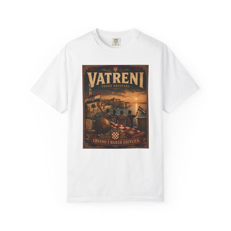 Vatreni Vintage Poster Croatia Football Shirt image 7