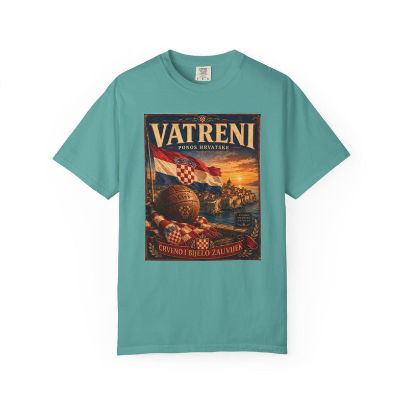 Vatreni Crveno I Bijelo Zauvijek T-shirt | Croatia Football Vintage Poster image 13