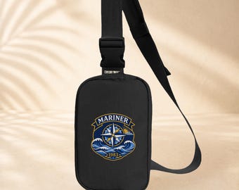 Mariner Kompass Gestickte Forscher Schultertasche | Maritime Umhängetasche