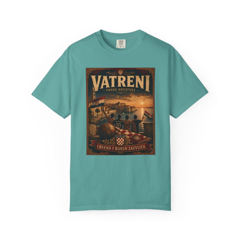 Vatreni Vintage Poster Croatia Football Shirt image 13