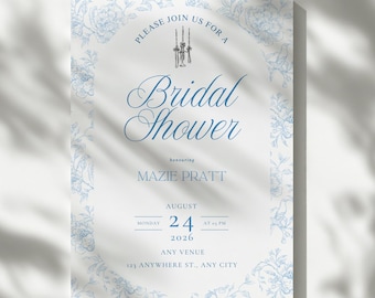 Tarjeta de invitación impresa para despedida de soltera