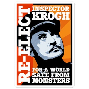 Re-Elect Inspektor Krogh - Aufkleber