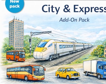 Printable City Station Craft Pack | Build Railway Scene (Digital Download)