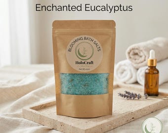 Enchanted Eucalyptus Bath Salts | Handmade Aromatherapy Soak, Spa Relaxation (4.5 oz)