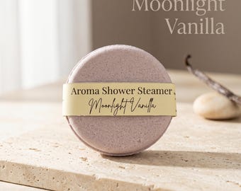 Moonlight Vanilla Shower Steamer | Aromatherapy Shower Bomb | Spa Shower Experience | Relaxation Gift | 3 oz | HoloCraft Studio