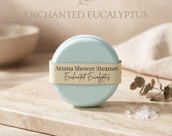Eucalyptus Shower Steamer | Aromatherapy Shower Bomb | Spa Shower Experience | Refreshing Shower Tablet | 3 oz | HoloCraft Studio