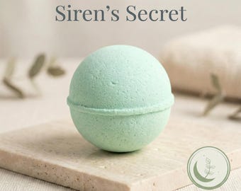Siren's Secret Bath Bomb | Ylang Ylang Relaxing Soak | Handmade Spa Experience