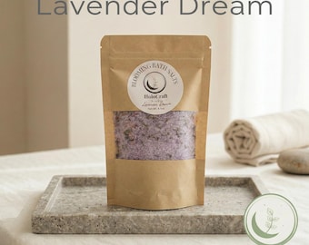 Lavender Dream Blooming Bath Salts | Relaxing Spa Soak, Stress Relief (4.5oz)