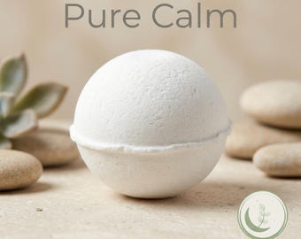 Pure Calm Bath Bomb | Fragrance Free, Dye Free, Sensitive Skin Soak