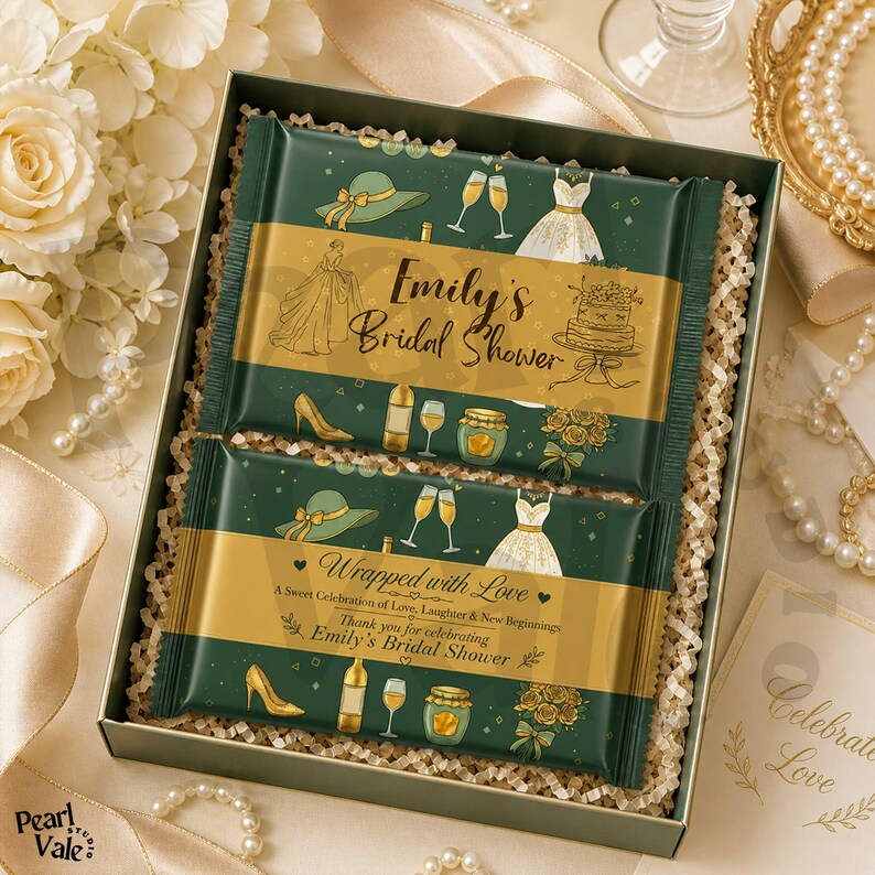 Bridal Shower Candy Bar Wrapper Canva Template, Editable Chocolate Bar ...