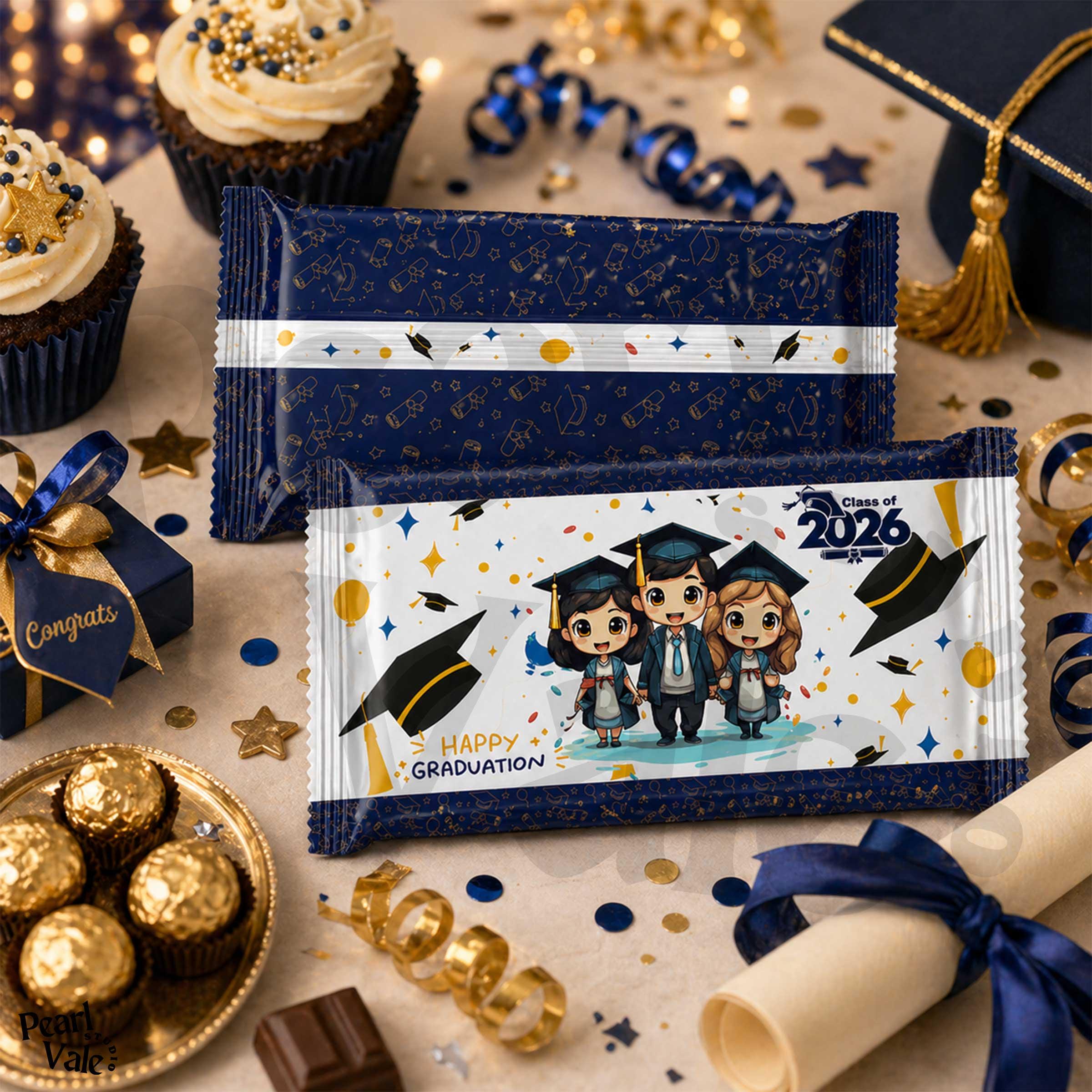 Graduation Chocolate Bar Wrapper Editable Canva Template, Class of 2026 ...