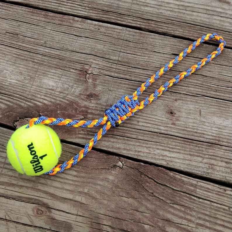 Unique Dog Toy Tennis Ball Tactical 550 paracord Dog Toy Etsy
