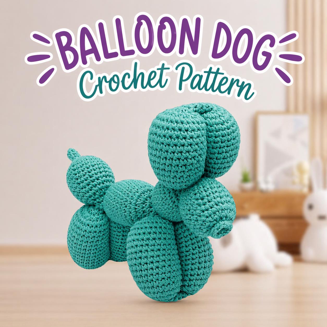 30 Balloon Dog Crochet Patterns for Adorable Toys, Decor, and Gifts 21 Balloon Dog Amigurumi Puppy Tutorial PDF