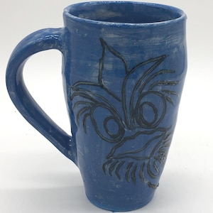 Wild Mad Rooster Watch Out!  Cloud blue 14 oz mug