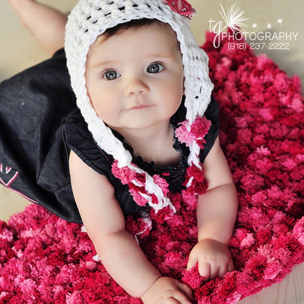 Baby Photography Props, Baby Wrap in Buttons of Pink, Reds- 15 inches x18 inches