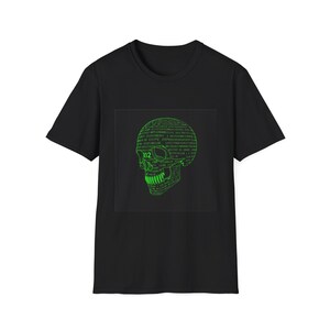 Camiseta Hacker Skull Code, Camiseta de Segurança Cibernética, Camiseta Matriz Binária, Presente para Especialistas em Segurança da Informação