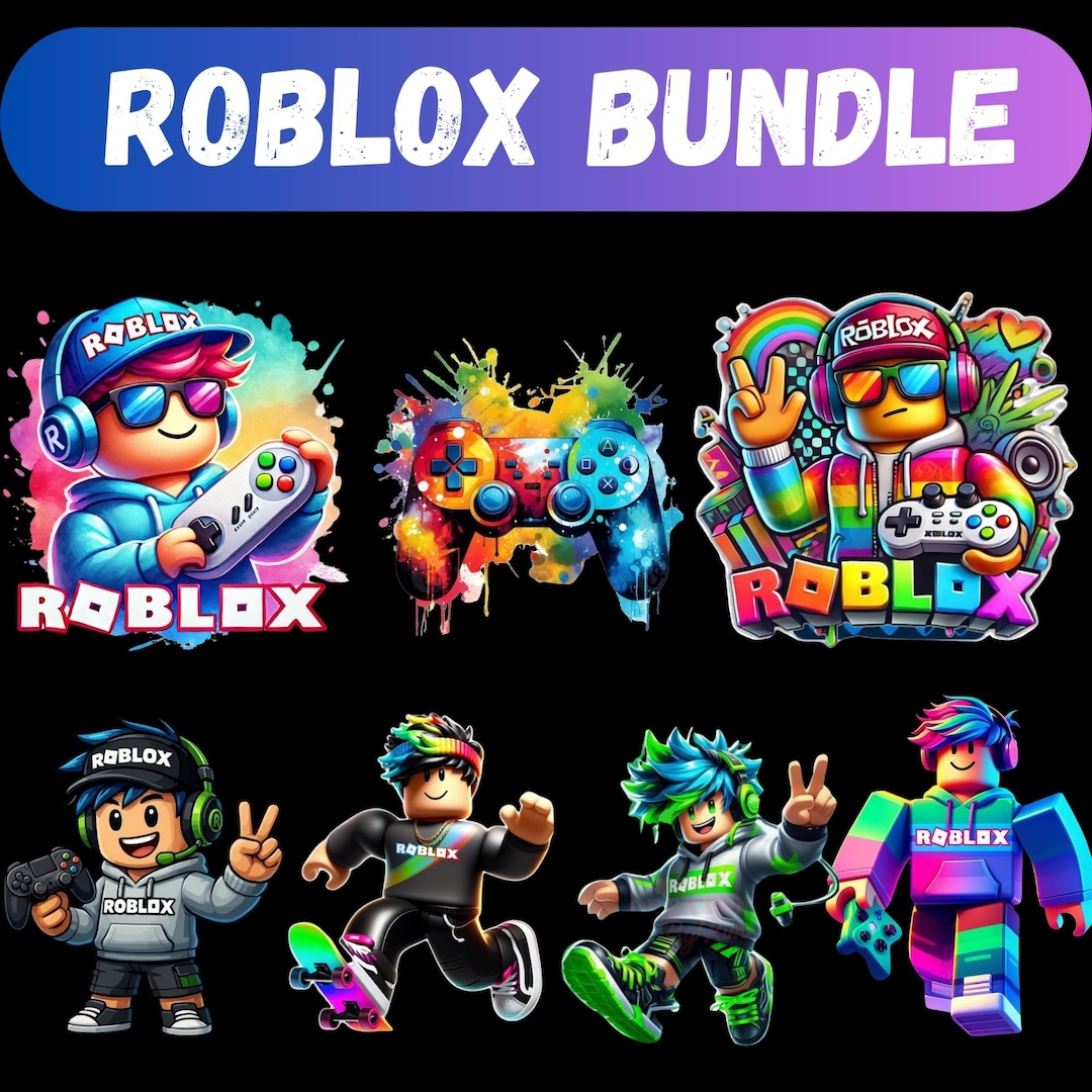Controller Avatar Roblox Bundle Graphics Pack – Colorful Gamer Avatars & Controller ...