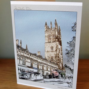 Magdalen College Tower, Oxford Engeland: Kaartenset van 4