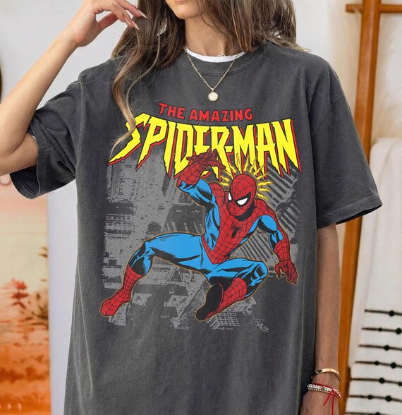 Disney The Amazing Spider Man Shirt, Marvel Avengers Shirt, Vintage Spiderman Comic Shirt, Spider Man T-Shirt, MCU Fan Gift