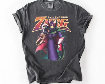 Koszulka Disney Evil Emperor Zurg Comfort Colors, stroje Disney Pixar Toy Story, pasująca koszulka rodzinna WDW Epcot Magic Kingdom Disneyland