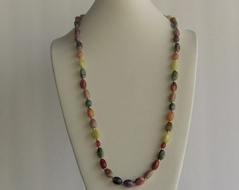 Long Multicolor Beaded Necklace