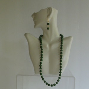 Green Beaded Necklace Set